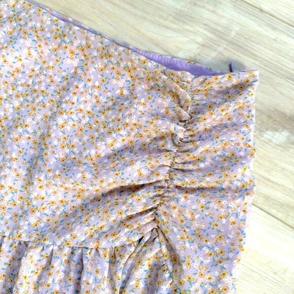 LUSH Floral Layered Tiered Mini Skirt Size Small - Picture 3 of 5